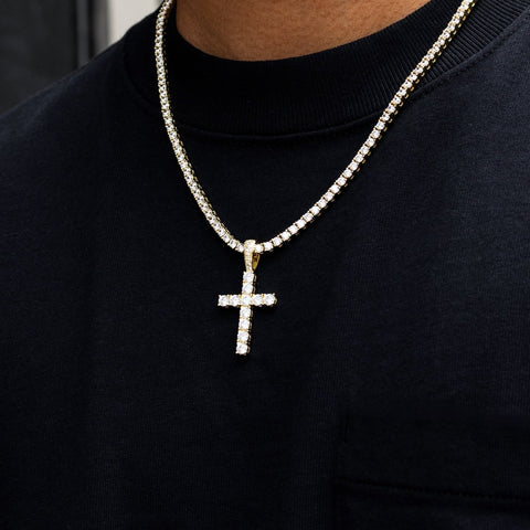 Diamond Cross in White Gold