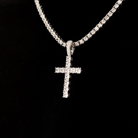 Diamond Cross in White Gold