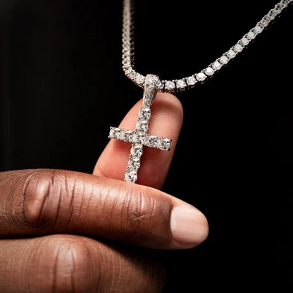 Diamond Cross in White Gold